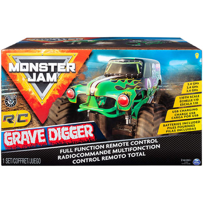 Monster Jam Official Light Up Realistic Grave Digger 1:10 Scale RC Monster Truck