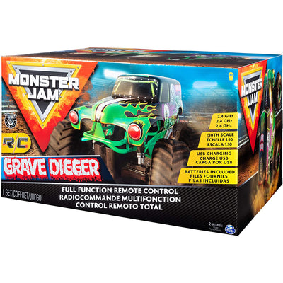 Monster Jam Official Light Up Realistic Grave Digger 1:10 Scale RC Monster Truck