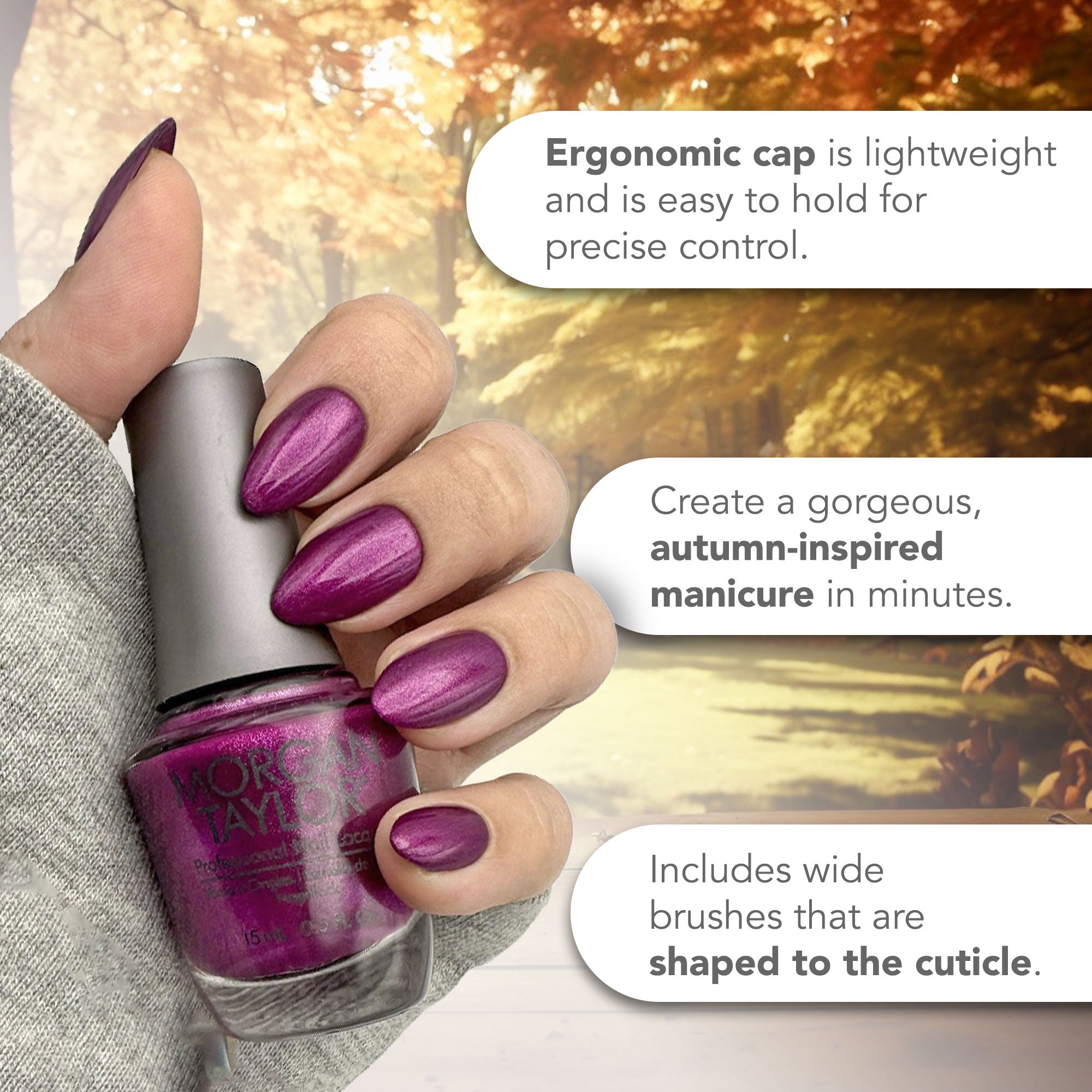 Morgan Taylor Fall 2023 Change of Pace Nail Lacquer Polish Manicure (Open Box)