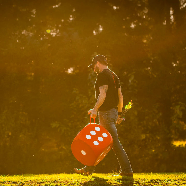 Morrell Big High Roller 17 Pound 6 Sided Any Tip Dice Cube Archery Target, Red