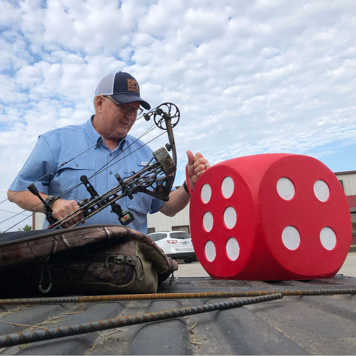 Morrell Big High Roller 17 Pound 6 Sided Any Tip Dice Cube Archery Target, Red