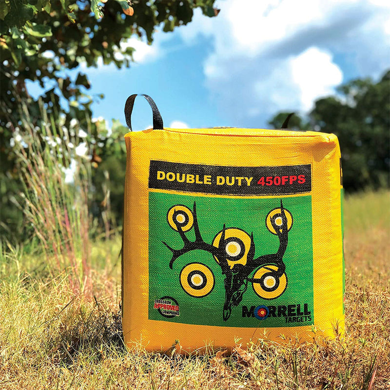 Morrell 450 FPS 4 Sided Cube Field Point Archery Bag Target, Yellow (Used)