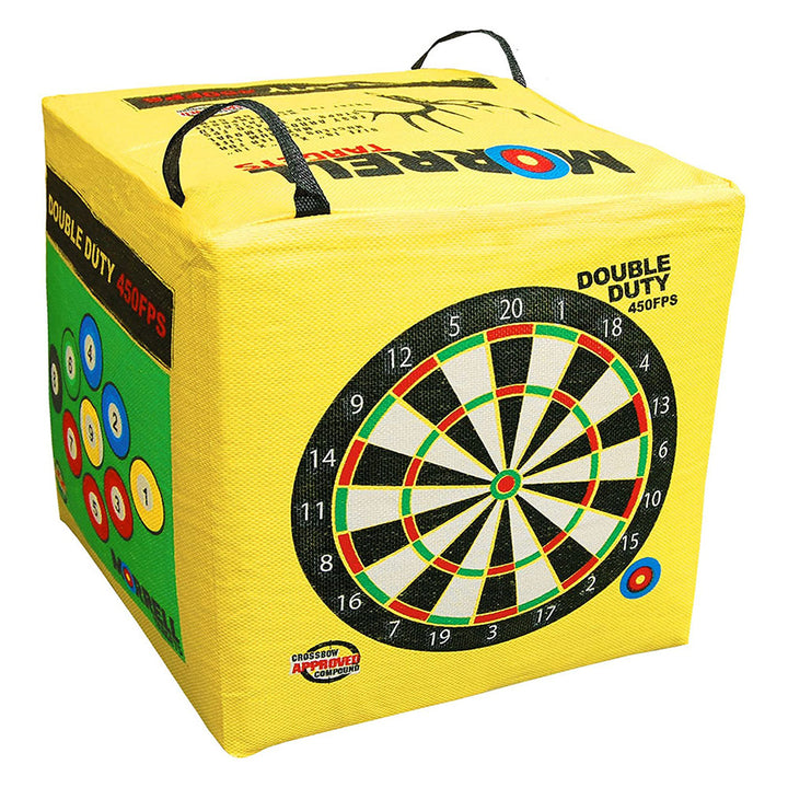 Morrell Double Duty 450 FPS 4 Sided Cube Field Point Archery Bag Target, Yellow