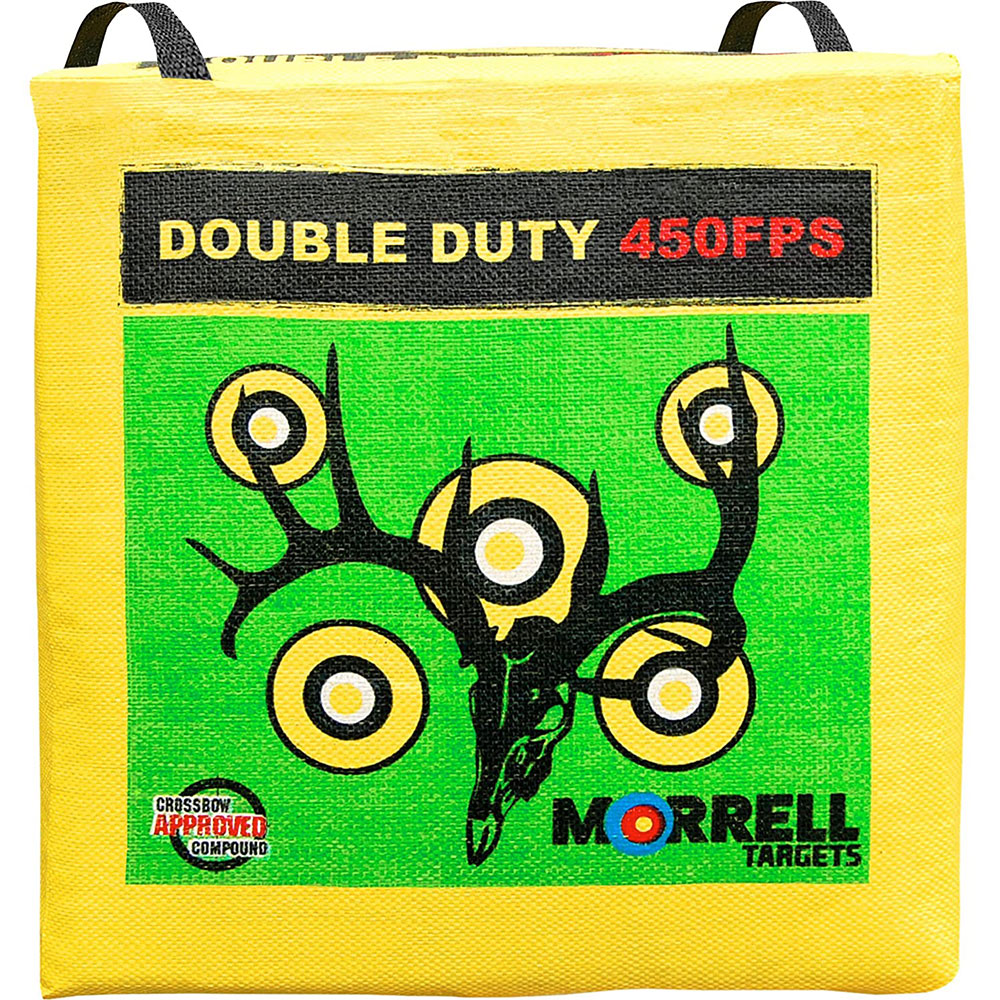 Morrell Double Duty 450 FPS 4 Sided Cube Archery Bag Target, Yellow (Open Box) - VMInnovations