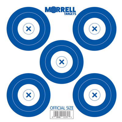 Morrell Targets Archery NFAA Official 5 Spot Target Face, 100 Count Pack (Used) - VMInnovations