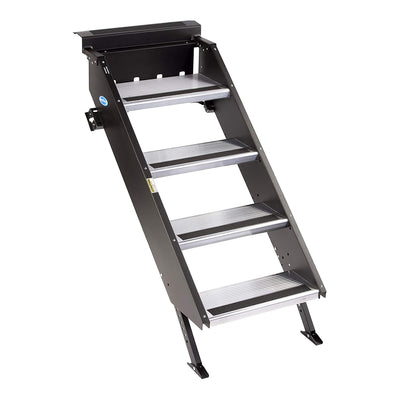 MORryde StepAbove 37.5 to 42 Inch 4 Step Portable RV Camper Motorhome Stairs