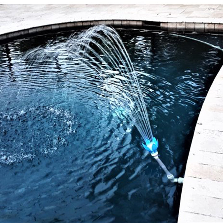 Magic Pool Fountain Water Powered Swimming Pool Fountain w/ Multicolor LED Bulb