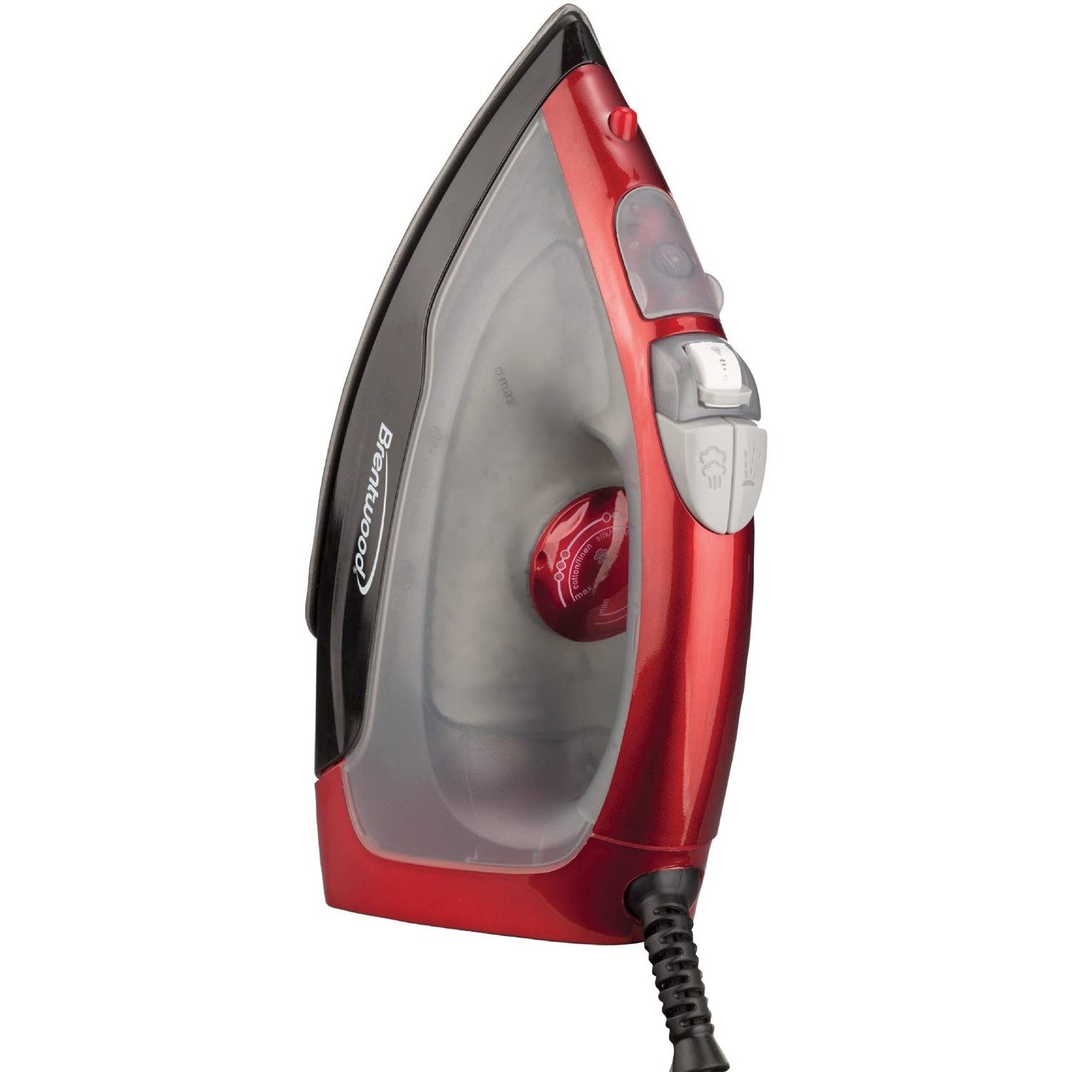 Brentwood 1000W Non Stick Home Laundry Clothes Vertical Steam Iron Red(Open Box) - VMInnovations