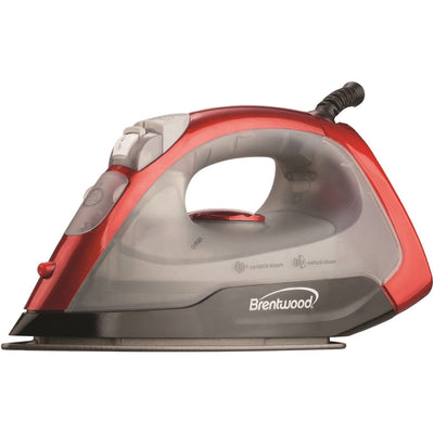 Brentwood 1000W Non Stick Home Laundry Clothes Vertical Steam Iron Red(Open Box) - VMInnovations