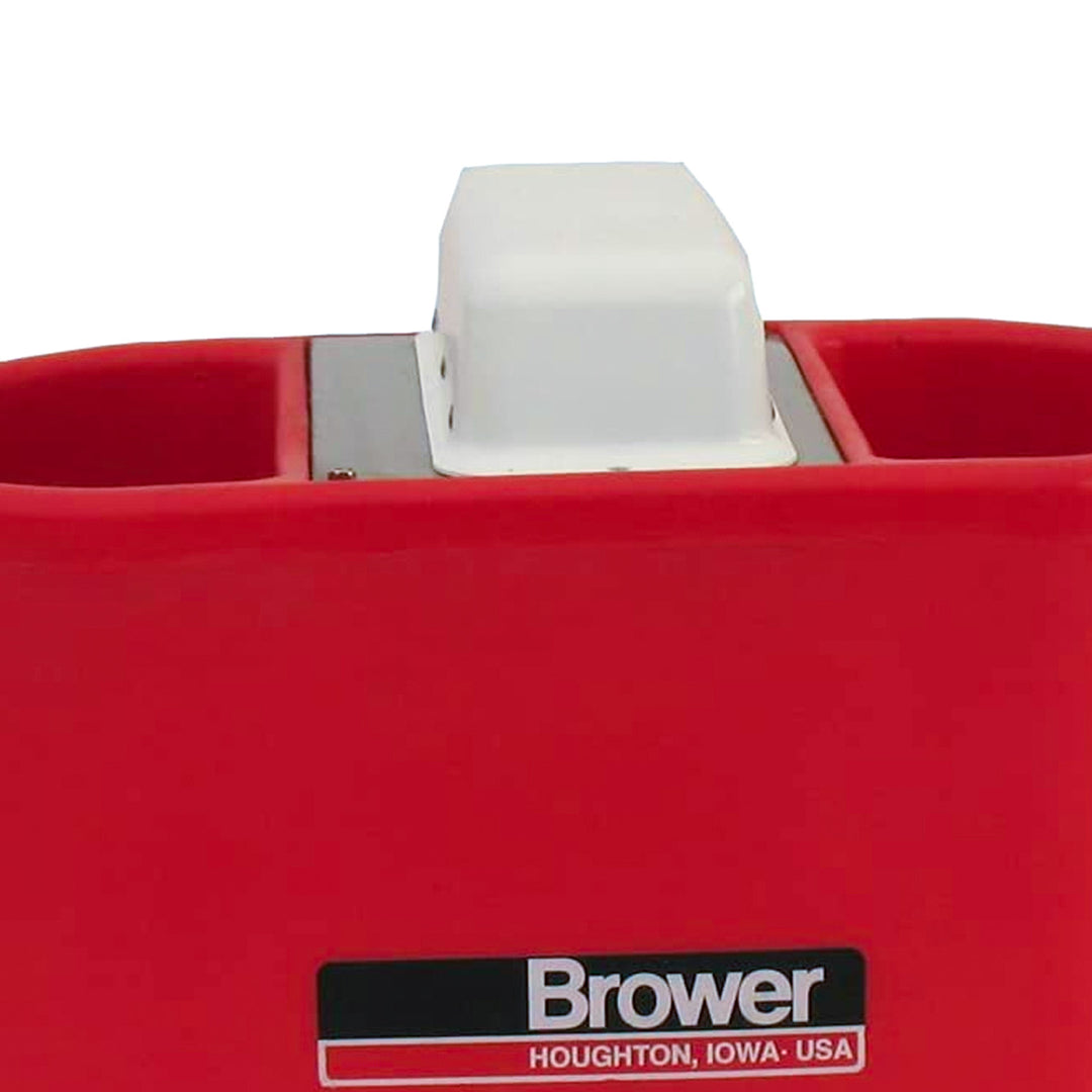 Brower MPO6E 250W Poly Plastic 6 Gallon Heated Outdoor Livestock Waterer, Red