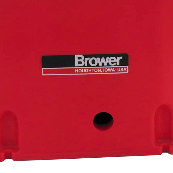 Brower MPO6E 250W Poly Plastic 6 Gallon Heated Outdoor Livestock Waterer, Red