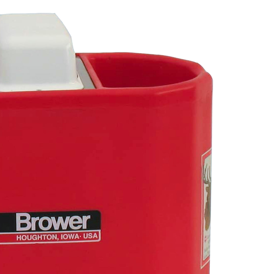 Brower MPO6E 250W Poly Plastic 6 Gallon Heated Outdoor Livestock Waterer, Red