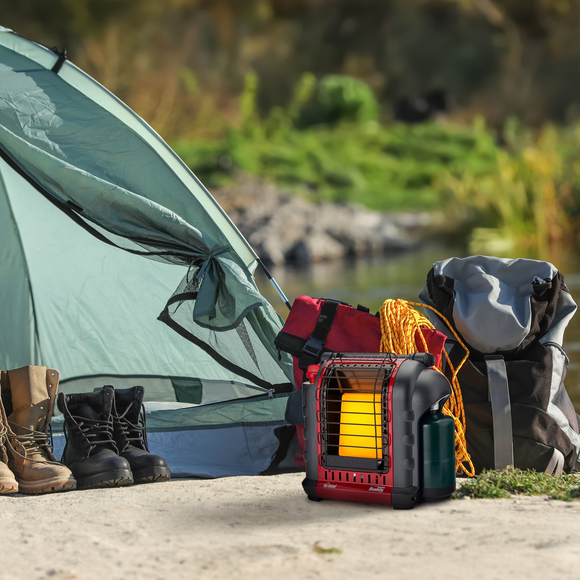 Mr. Heater Portable Buddy Outdoor Camping, Hunting Propane Gas Heater, (2 Pack) - VMInnovations