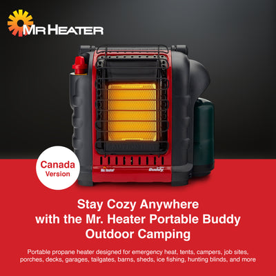Mr. Heater Portable Buddy Camping Propane Gas Heater Canada Version, Red (Used) - VMInnovations