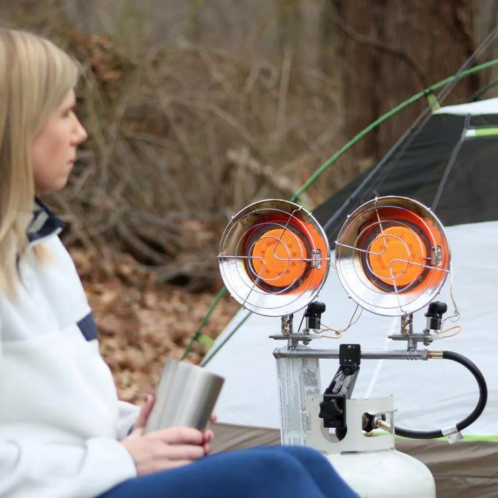 Mr. Heater 30,000 BTU 2 Burner Propane Tank Top Heater Lamp with Auto Shut Off - VMInnovations