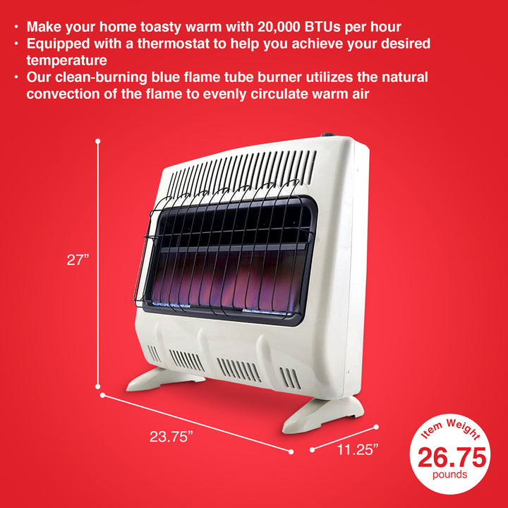 Mr. Heater 20,000 BTU Vent Free Blue Flame Propane Gas Indoor Heater (For Parts) - VMInnovations