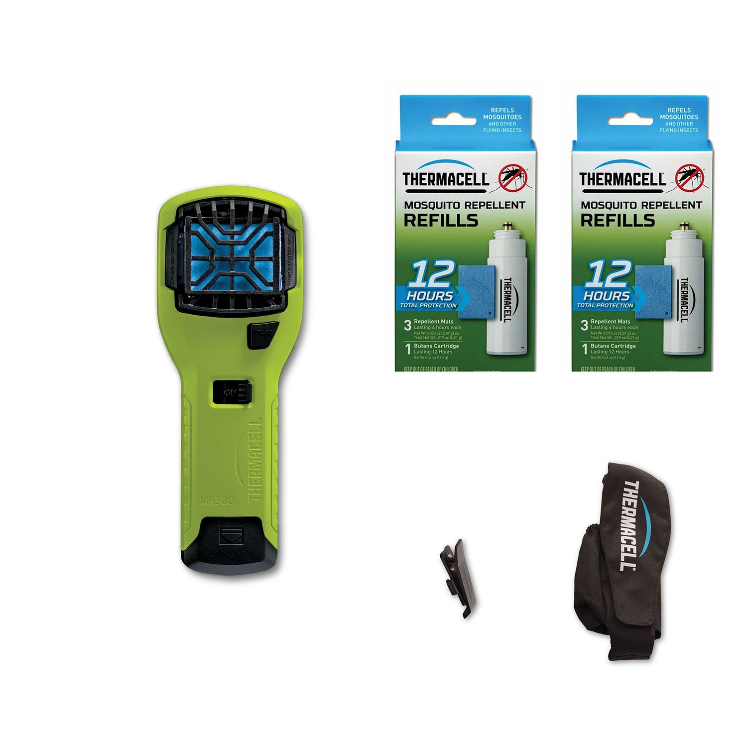 Thermacell MR300V Mosquito Repellent & 12-Hour Refill Pack (2 Pack) & Holster - VMInnovations
