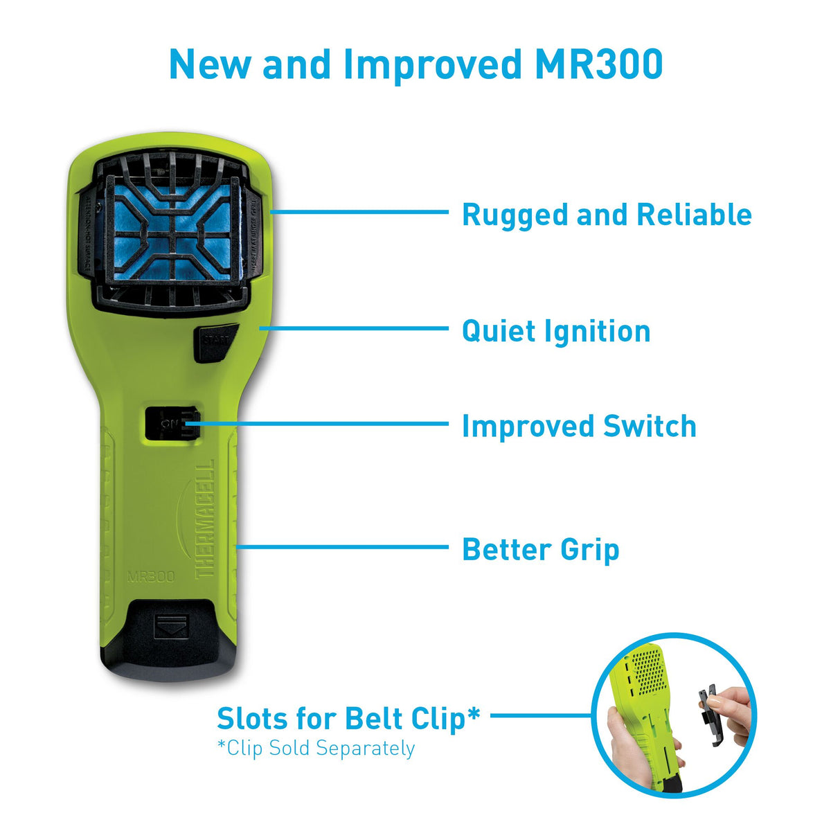 Thermacell MR300V Cordless Portable Mosquito Insect Bug Repellent, Hi Vis Yellow