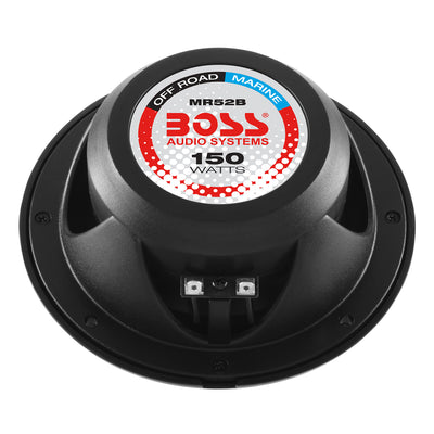 BOSS Audio MR52B 5.25" 2 Way 150 Watt Marine Full Range Boat Speakers, 1 Pair - VMInnovations
