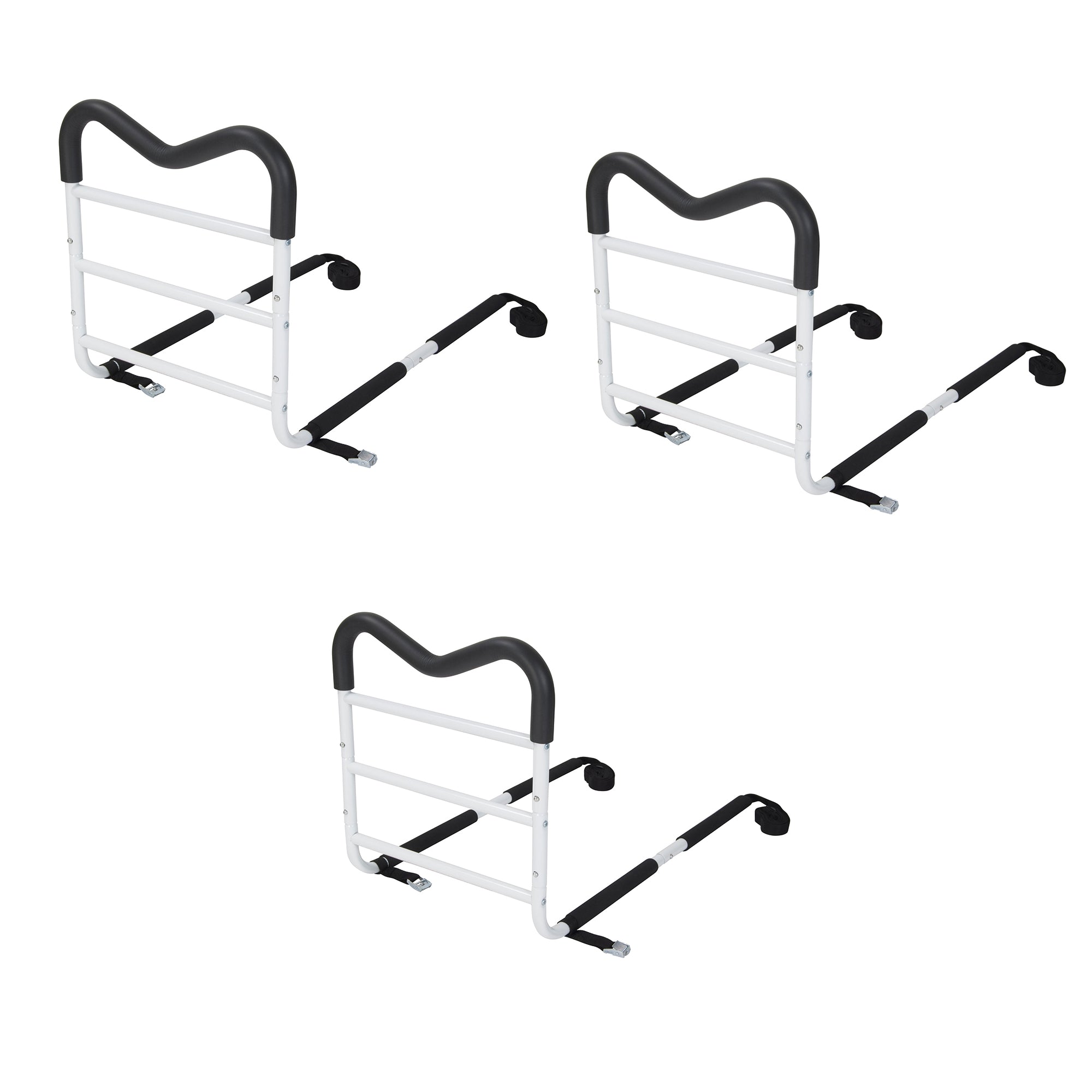 Bios Medical Adjustable M Shaped One Size Fits All Safety Bed Handrail (3 Pack)