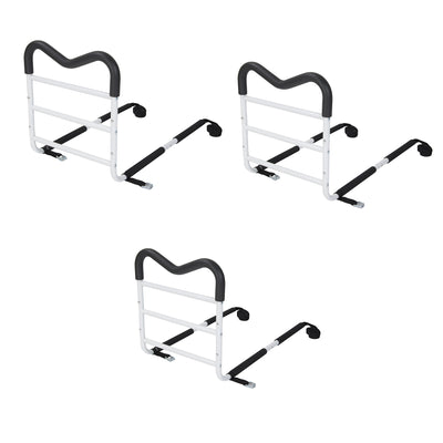 Bios Medical Adjustable M Shaped One Size Fits All Safety Bed Handrail (3 Pack)