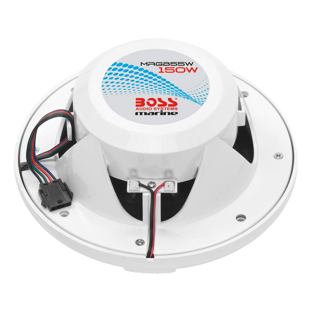 BOSS Audio Outdoor Marine 150 Watt 2 Way Full Range LED 5.25 Inch Speaker Pair