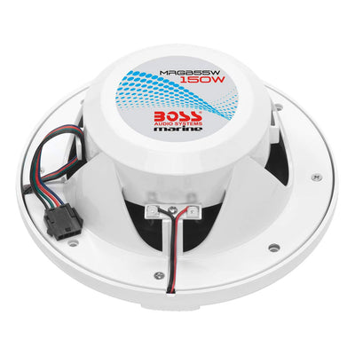 BOSS Audio Outdoor Marine 150 Watt 2 Way Full Range LED 5.25 Inch Speaker Pair