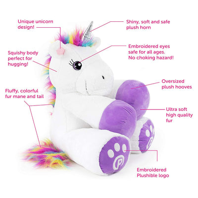Plushible 44" Signature Soft Large Unicorn Stuffed Animal Plush Toy (Open Box) - VMInnovations