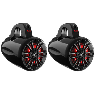 BOSS Audio Waketower 400W MAX 2 Way Marine Weather Proof 4 Inch Speaker Pair