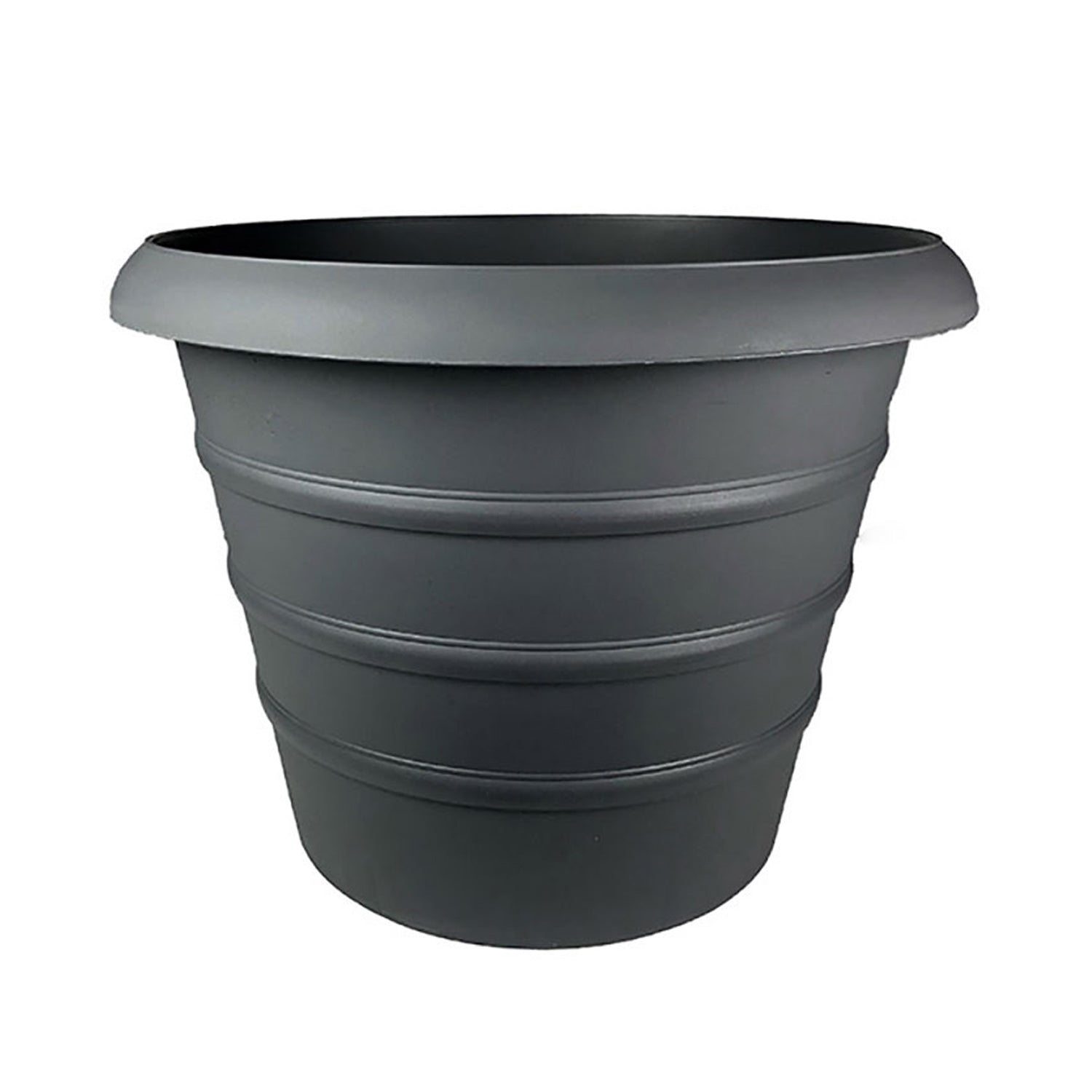 The HC Companies 20 Inch Indoor Outdoor Marina Plastic Planter Pot, Warm Gray - VMInnovations