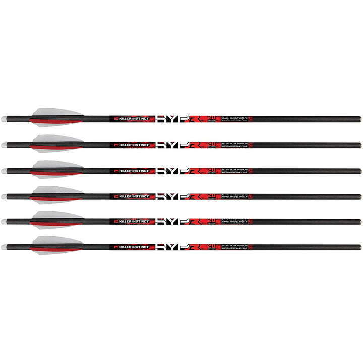 Killer Instinct MSCKI-1064-6 HYPR 20 Inch Carbon Crossbow Bolts (6 Pack) (Used)