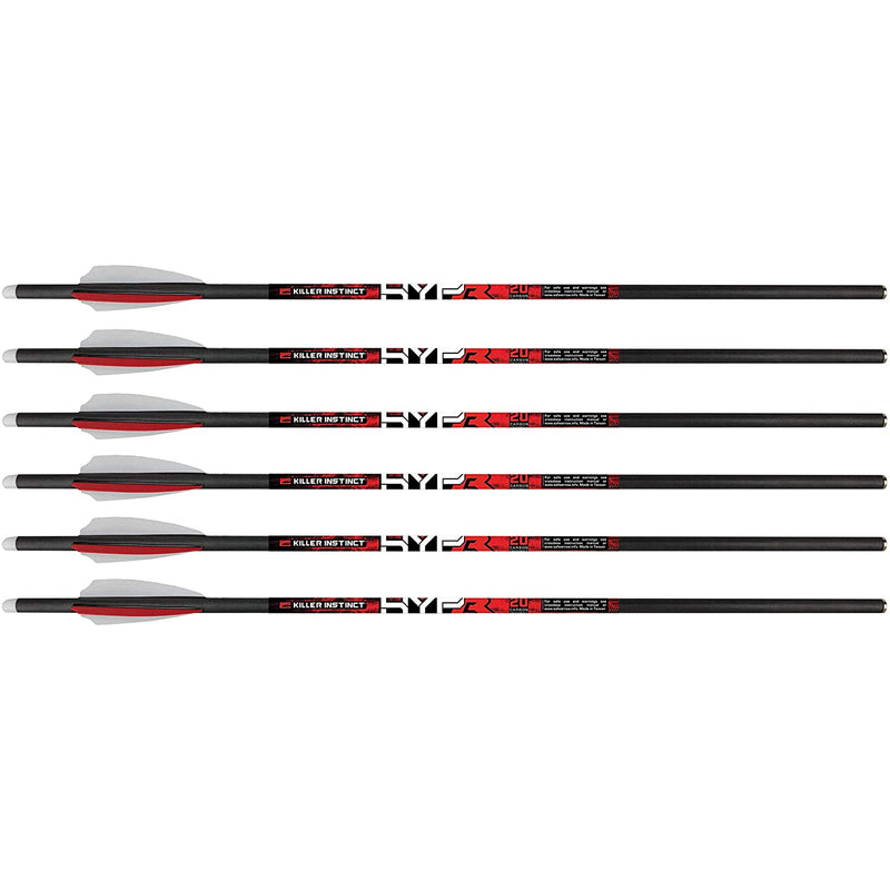 Killer Instinct HYPR 20 Inch Carbon Crossbow Bolts (6 Pack) (Open Box)