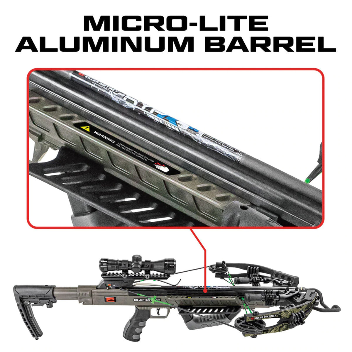 Killer Instinct Boss 405 Hunting Crossbow with Scope, Quiver and 3 Bolts, Camo