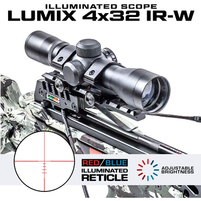 Killer Instinct Ripper 415 Hunting Crossbow with Scope, Quiver and 3 Bolts, Camo - VMInnovations