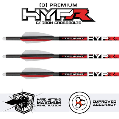 Killer Instinct Ripper 415 Hunting Crossbow with Scope, Quiver and 3 Bolts, Camo - VMInnovations