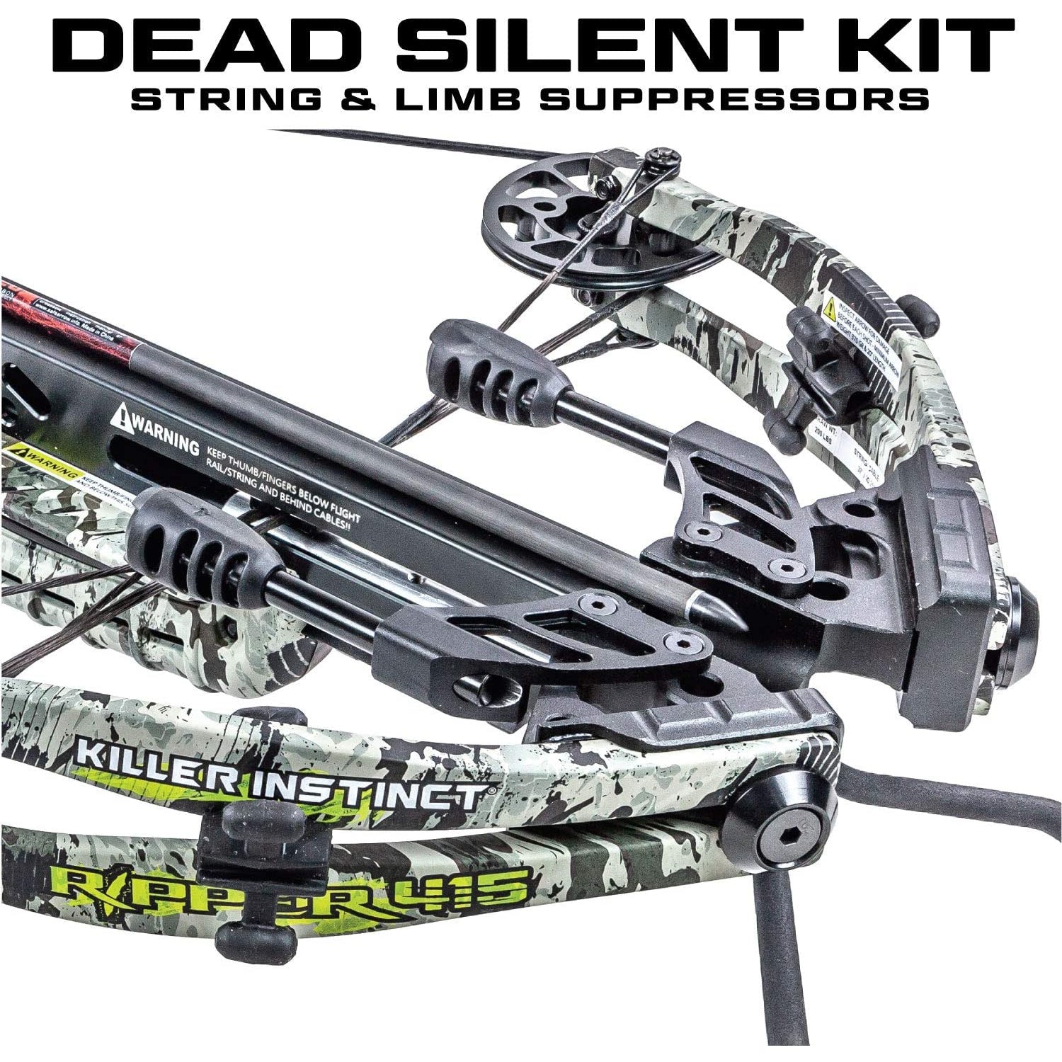 Killer Instinct Ripper 415 Hunting Crossbow with Scope, Quiver and 3 Bolts, Camo - VMInnovations