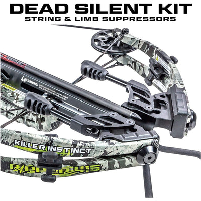 Killer Instinct Ripper 415 Hunting Crossbow with Scope, Quiver and 3 Bolts, Camo - VMInnovations
