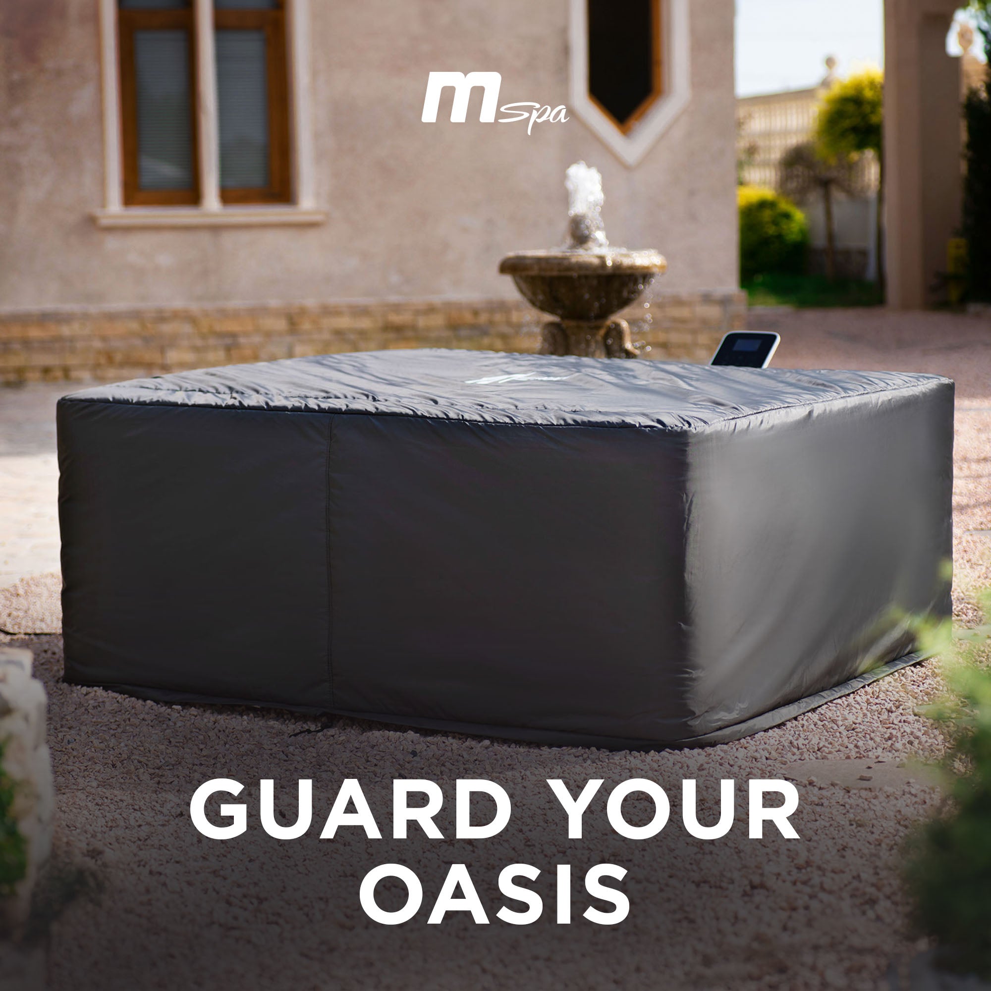 MSpa Thermal Cover for OSLO Model w/Tightening Rope & Buckle, Gray (Open Box) - VMInnovations