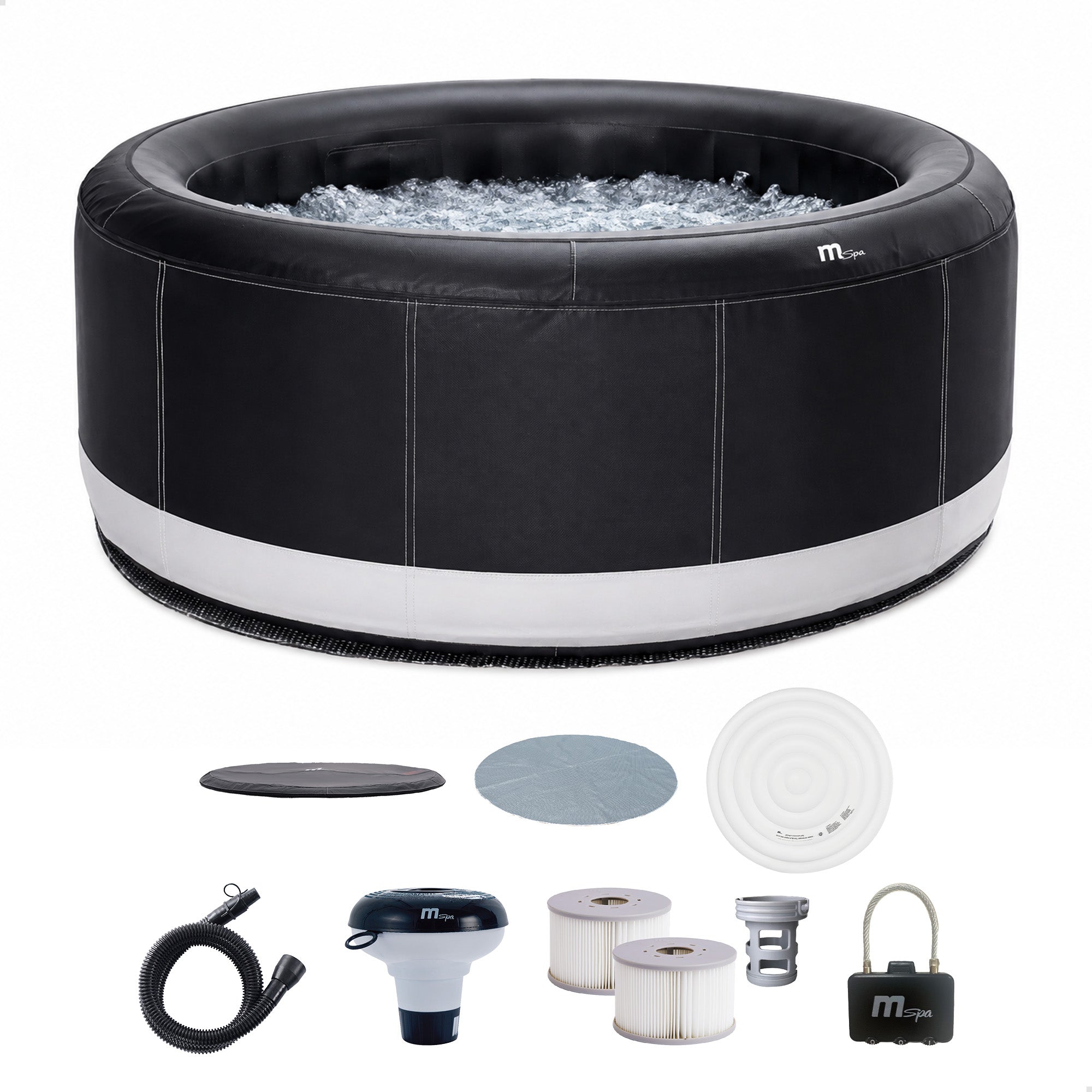 MSpa Round Inflatable Bubble Massage Spa, 4 to 6 Person Hot Tub (Used) - VMInnovations