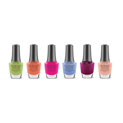 Morgan Taylor Feel the Vibes 15 mL Nail Lacquer Set, 6 Color Pack (Open Box)