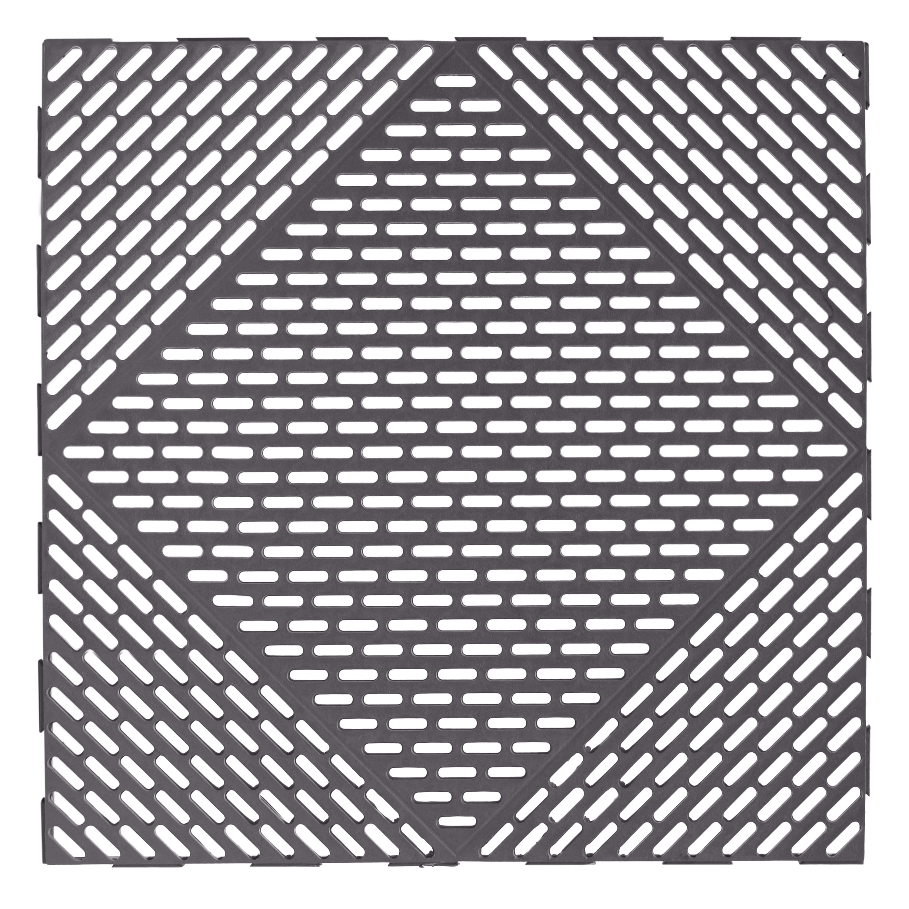 EasyTile 12 Pack Interlocking Modular Tiles with Drainage, 18x18 Inches, Gray (Open Box)