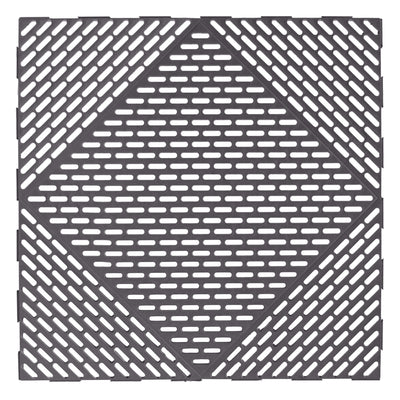 EasyTile 12 Pack Interlocking Modular Tiles with Drainage, 18x18 Inches, Gray (Open Box)