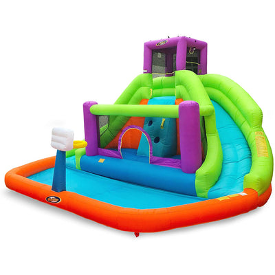 Magic Time Double Hurricane Inflatable Water Slide w/ COMFY FLOATS Hammock Float