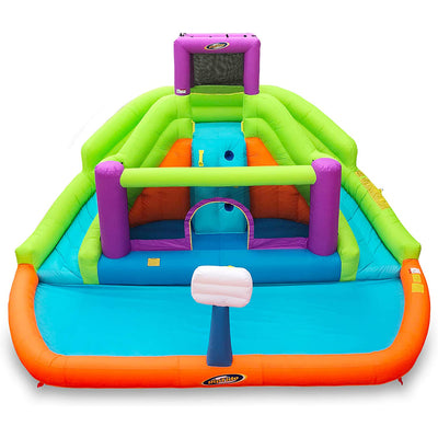 Magic Time Double Hurricane Inflatable Water Slide w/ COMFY FLOATS Hammock Float
