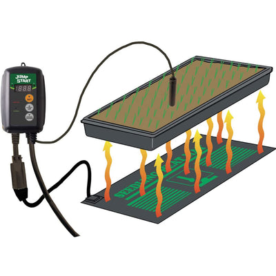 Jump Start Hydrofarm 48x20in Seedling Heat Mat & Digital Thermostat Controller