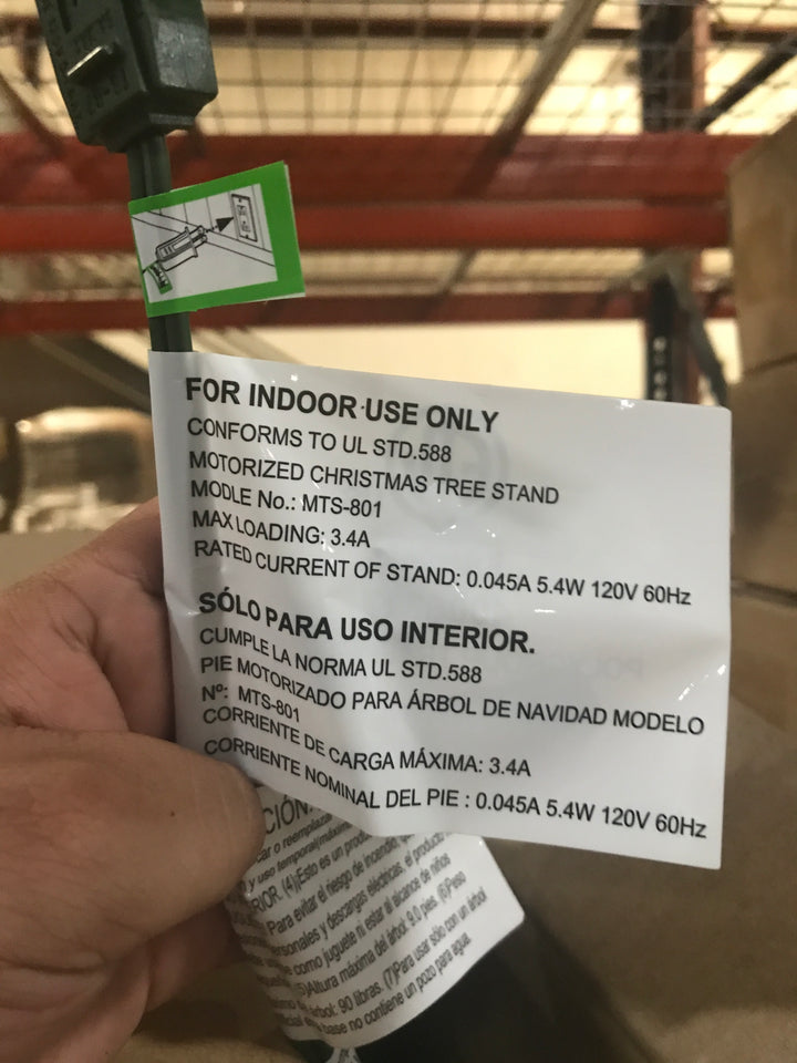 Home Heritage Rotating Christmas Tree Stand w/ Twinkly App Controlled RGB Lights