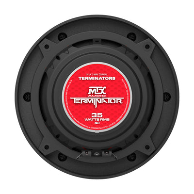 MTX TERMINATOR5 35W RMS 2 Way Polypropylene Coaxial Speakers, Pair (2 Pack)