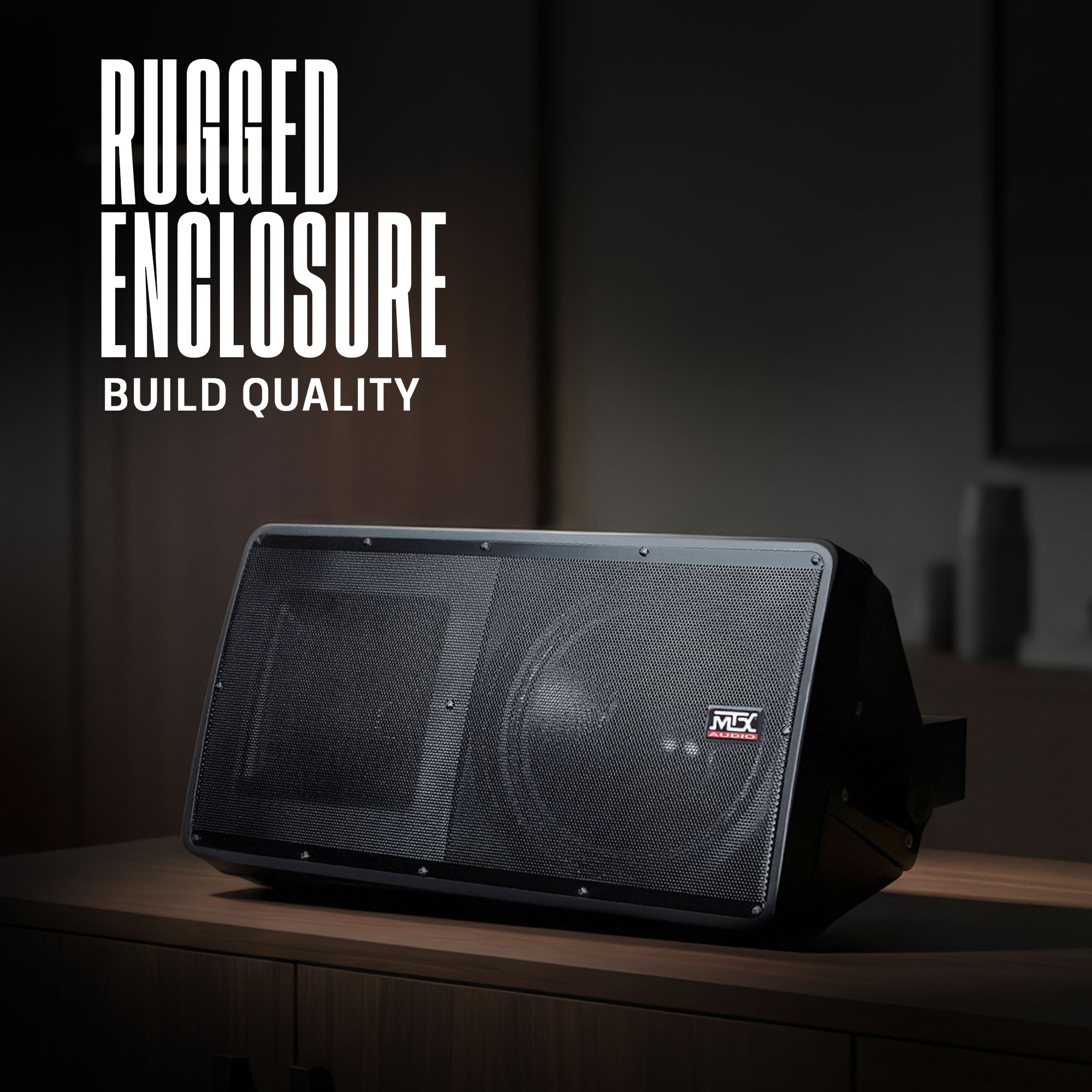 MTX Audio AW82-B 8 Inch 2-Way All-Weather Outdoor Speaker, Wall Mount, Black - VMInnovations