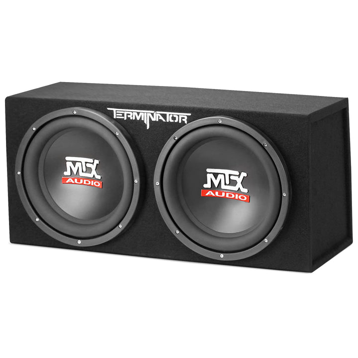MTX TNE212D 12" 1200W Dual Car Subwoofers Audio Subs + Enclosure - Used