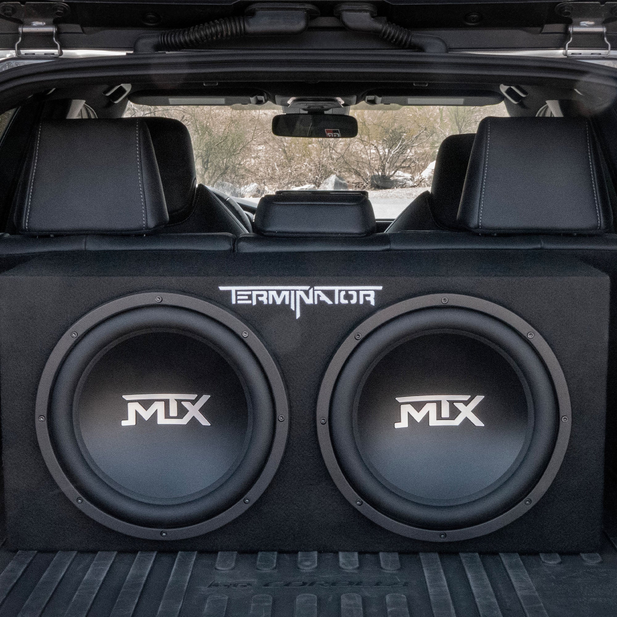 MTX 12" 1200W Car Audio Subwoofer Box Enclosure & Crunch PowerDriveX Stereo Amp